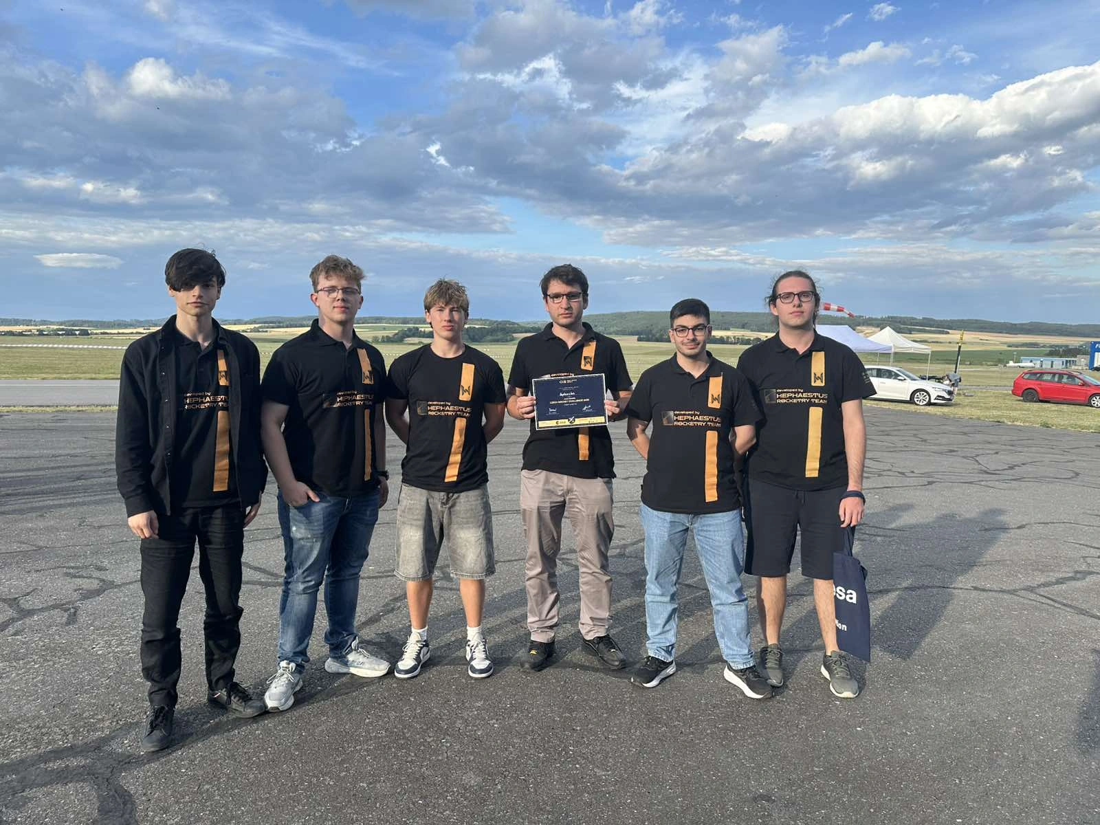 The HEPHAESTUS team at the CRC 2026 launch site
