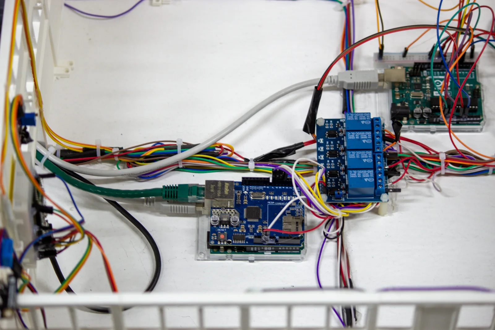 Detail 1 of the Smart Campus scale model and electronics
