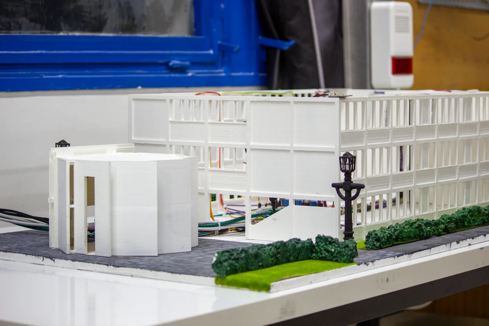 Side view of the Smart Campus scale model